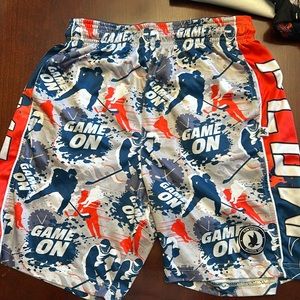 Flow Society shorts- hockey theme- size YL